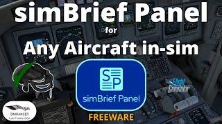 simBrief data available for ALL AIRCRAFT | simBrief Panel for Microsoft Flight Simulator | Freeware