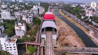 Aerial video from Vanaz to Ramwadi Metro stations,