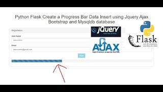 Python Flask Create a Progress Bar Data Insert using Jquery Ajax Bootstrap and Mysqldb database