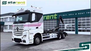 Mercedes Benz Actros 2545, Abrollkipper Hyvalift, Klima, Retarder, LKW24041,  www.starent-lkw.com