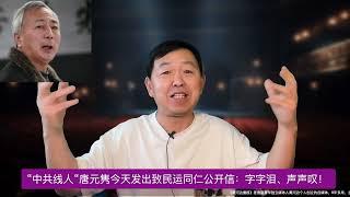 “中共线人“唐元隽今天发出致民运同仁公开信：真相背后字字泪、声声叹！