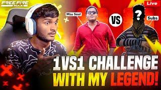 1VS1 CHALLENGEWITH MY LEGENDWIN AND GET 200₹GUILD TRAILS| FREE FIRE LIVE IN TELUGU | #freefire