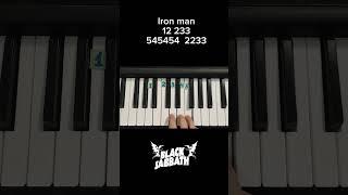 Iron man black Sabbath on piano  tutorial