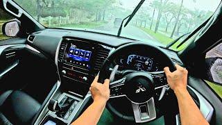 Driving POV MITSUBISHI PAJERO SPORT DAKAR 2.4 TURBO DIESEL A/T 2024 | TEST DRIVE HUJAN BADAI (ASMR)