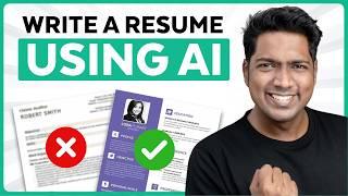 How to Write a Professional Resume  Using AI | 2025