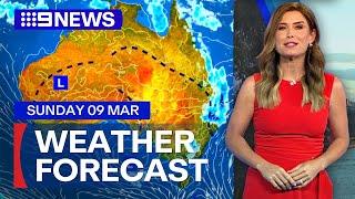 Australia Weather Update: Queensland set for showers and storms | 9 News Australia