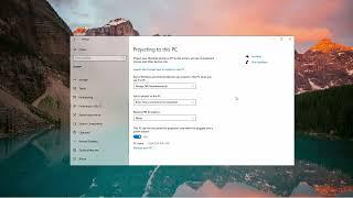 How To Enable or Disable Projecting to This PC in Windows 10 - Quick Fix