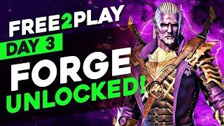 FORGE IS LIKE HACKING !! | F2P COMPETITION DAY 3 | RAID SHADOW LEGENDS