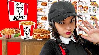 WEDNESDAY ADDAMS OPENED A REAL KFC AT HOME | I BUILD MY OWN KFC IN MY HOUSE BY SWEEDEE