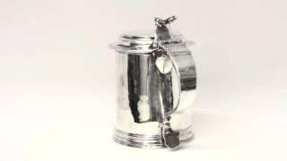 Antique William & Mary English Silver Tankard 1697