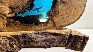 WOODWORKING project How to make an epoxy lamp