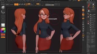 Zbrush 4r8  -  Hair with the bend curve 3d gizmo