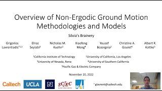 Overview of Non-Ergodic Ground-Motion Methodologies and Models by Dr. Grigorios Lavrentiadis