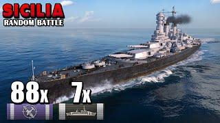 Sicilia: Dominating Both Air and Sea with 88 Plane Kills and 300K+ Damage