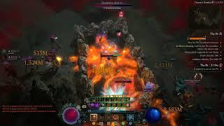 Diablo IV - Season 7 - Sorcerer Overpower Fireball Build - Pit 100 clear in 11 mins