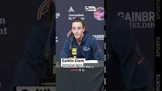 "I'm here to play basketball," Caitlin Clark says after physical Fever/Sun game