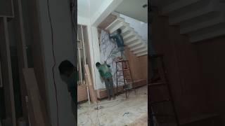lamination pasting #lamination #interior #tv cabinet #construction #viral #trending #video #2024