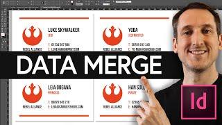 How to Data Merge a Business Card in Adobe InDesign - Star Wars Example