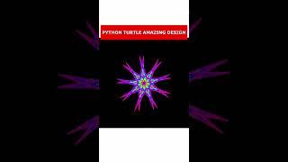 Python turtle graphics code-Shining Blue Star Design.