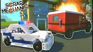 COPS AND ROBBERS! - Scrap Mechanic Multiplayer Gameplay & Update Challenge