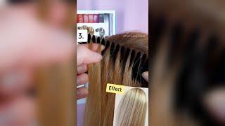 Мелирование 3 расчески, Тест для модного окрашивания волос. Comb for highlighting hair  #shorts