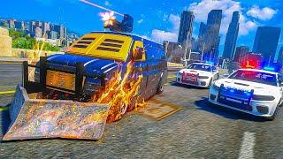 Weaponized Armored Cars Destroying Cops in GTA 5 RP