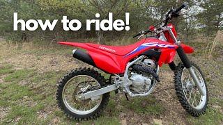 How to Ride a Dirt Bike with Clutch | Beginner's Guide 2024 | Mastering the Basics [Honda CRF250F]