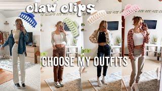 COLORED Claw Clips PICK My Outfits For A Week Of School…