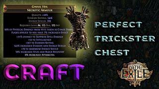 PERFECT CI Trickster Body Armour Craft | Recombinator | Path Of Exile | (Poe Item Craftlama)