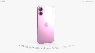 Apple iPhone 16 Plus Pink 3D model by 3DModels.org