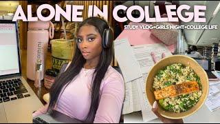 study vlog productive week in my life, 5am morning routine, + busy uni days| ALONE in College