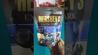 Hershey's Exotic Dark Blueberry & ACAI flavoured center Chocolate #shorts #viral #hersheys