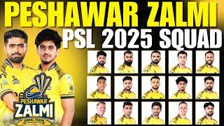 Peshawar Zalmi squad for PSL 2025 | PSL 2025 Peshawar Zalmi Squad | Pakistan Super League 2025