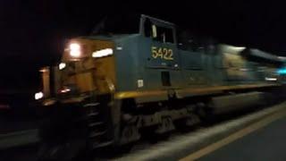 [CSX]5422 ES40DC & CW46AH Leads Q141-18 Through Fayetteville NC With Long Train & Alot Of juice