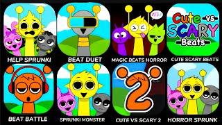 Cute vs Scary Beats 2, Beat Duet, Magic Beats Horror, Cute Scary Beats, Beat Battle, Sprunky Monster