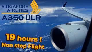 World's LONGEST Flight !   Singapore - New York    [BUSINESS] Airbus A350 ULR Singapore Airlines