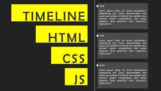 Timeline HTML CSS JavaScript | How To Create a Vertical Timeline Using HTML & CSS | HTML CSS JS