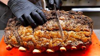 American Food - PRIME RIB, FILET MIGNON, AND BONE IN RIBEYE STEAKS The Log Cabin Steakhouse Illinois