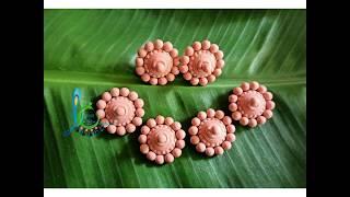 Air dry clay studs | Unpainted terracotta jewellery | Linga Creations | Terracotta jewellery