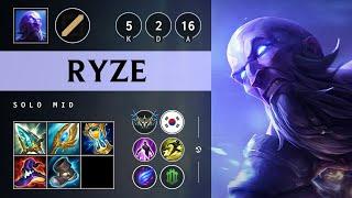 Ryze Mid vs Ahri - KR Challenger Patch 25.12
