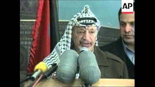 West Bank - Santer and Arafat meet