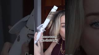 Easy Loose Wavy Hair #curls #loosewave #shorthair #shorthairstyles #hairstyle #curlingiron #hairtips