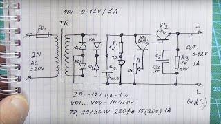 0-12v 1A LAB power supply.