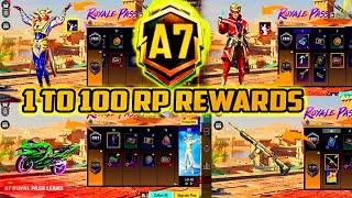 A7 ROYAL PASS // 1 TO 100 RP REWARDS // ACE 7 ROYAL PASS LEAKS ( A7 ROYAL PASS PUBG MOBILE/BGMI )