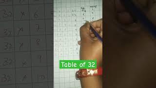 Table Trick of 32 #shorts #tableof32 #tablestricks #tables #mathstables #32katable