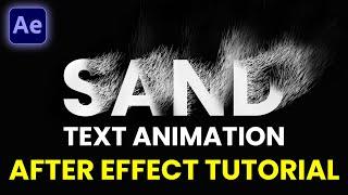 Sand Text Animation - After Effects Tutorial