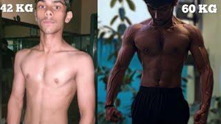 Introvert Skinny To Extrovert Muscular Beast| Natural Body Transformation |42 Kg To 60 Kg