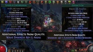 POE 3.23 ~ Sunder of Earthbreaking @80% quality + GC 9xWarriors