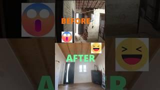 Before and after tiny Portuguese house renovation #timelapse #renovationproject