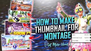 HOW TO MAKE THUMBNAIL FOR MONTAGE  PUBG LITE MONTAGE BGMI OnePlus,9R,8T,7T,5T,6T,N105G,N100,Nord,